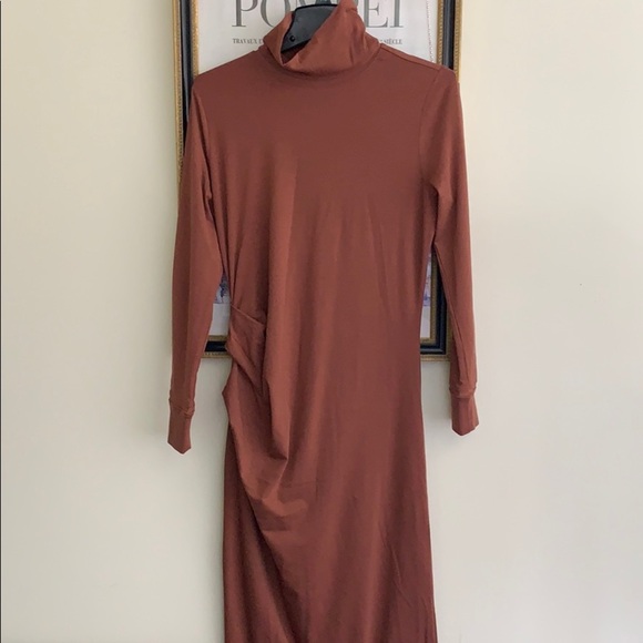 ATHLETA Industry Turtleneck dress Havana brown - Picture 2 of 9